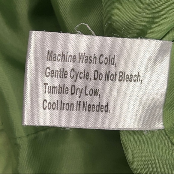 SMALL VINTAGE GALLERY BRAND WINDBREAKER JACKET COAT GREEN NYLON LINED HOODED - Picture 12 of 12